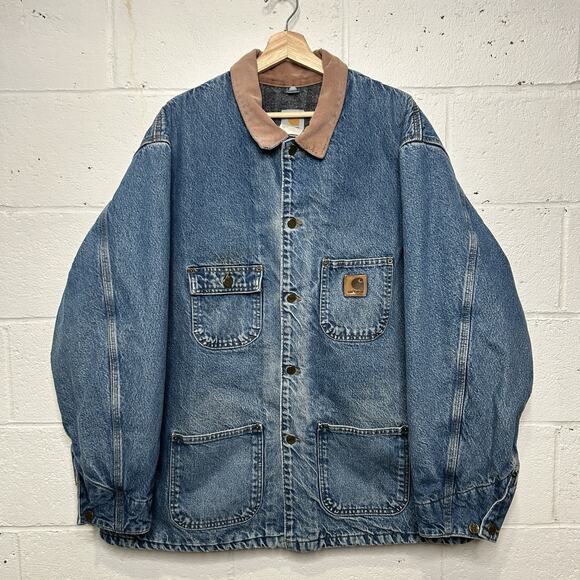 Carhartt Other - Vintage Carhartt Blanket-Lined Chore Jacket “Denim” C59 DST